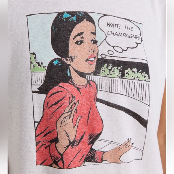 Re/done wait the champagne 70s loose graphic tee NWT - Picture 6 of 7